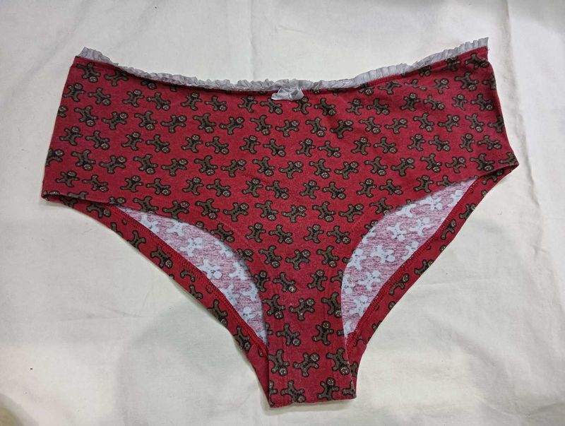 Cute Red 🖤🖤Teddy Bear Print Panties