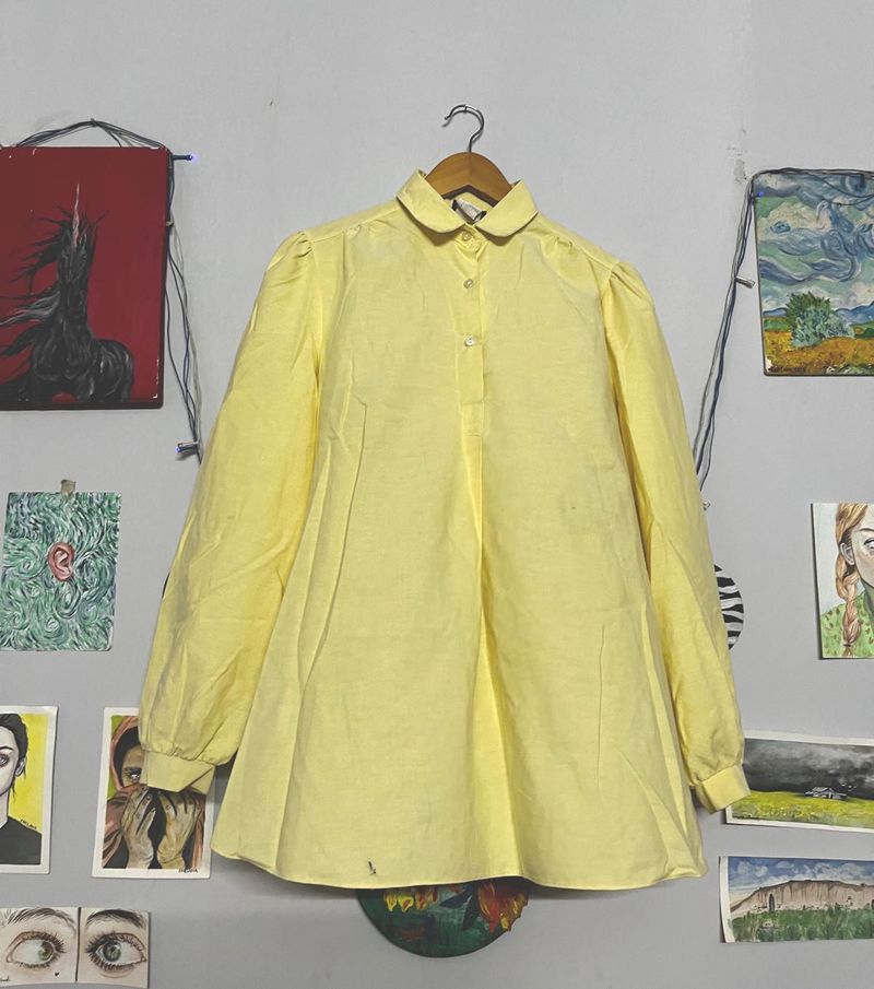Vintage Yellow Peter Pan Collar Blouse💛💛💛