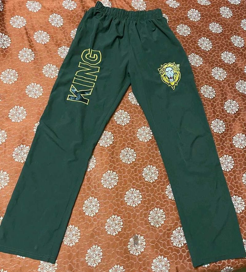 Men's Green King Logo Pants