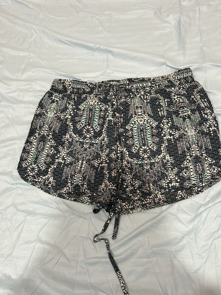 Boho Print Drawstring Shorts