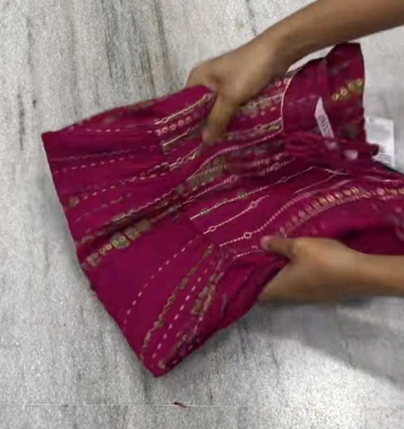 Beautiful maroon Kurta with Embellishments
