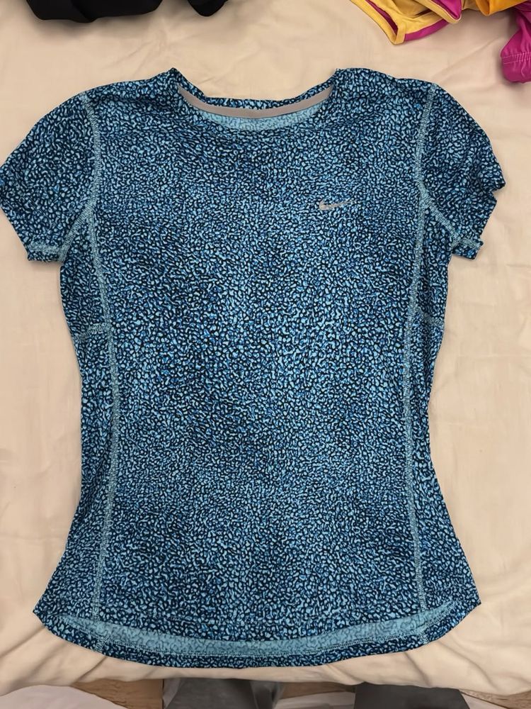 Nike Blue Print Running Top