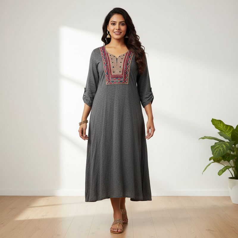 Ethnic Embroidered Dress