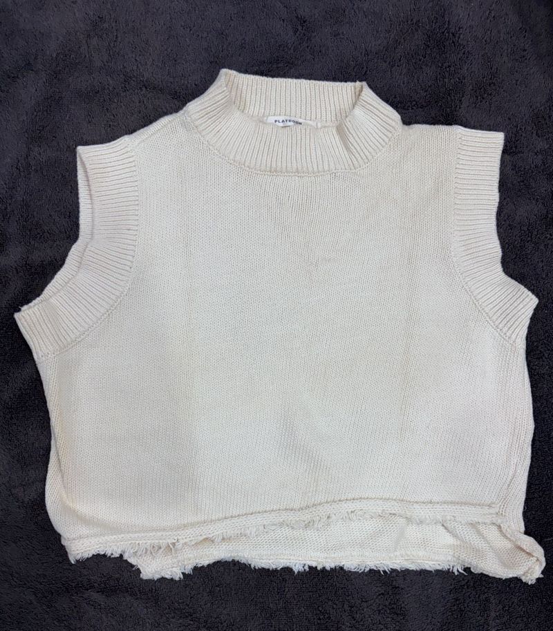 Sleeveless Knit Sweater