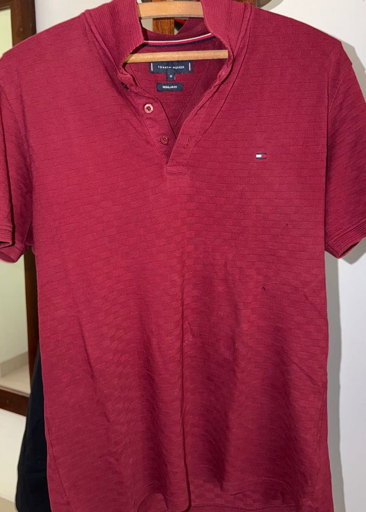Tommy Hilfiger Men's Red Polo Shirt