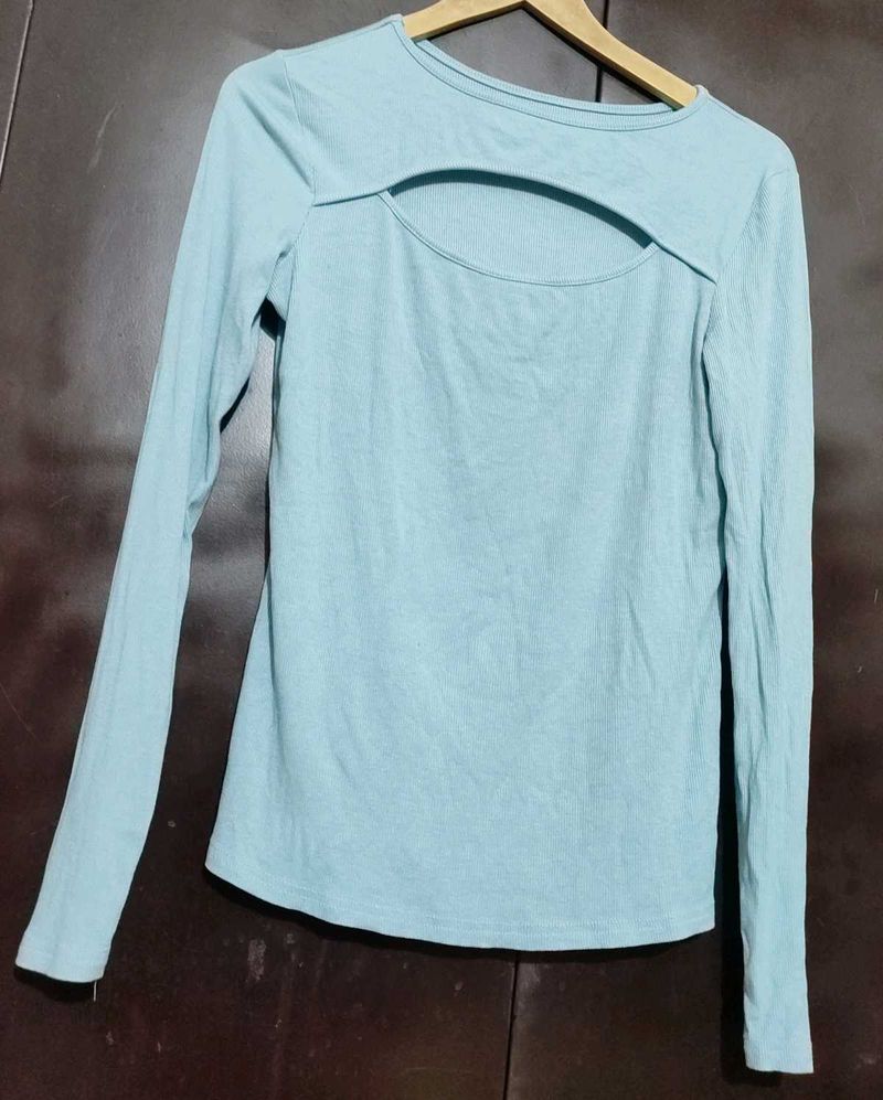 Light Sea Blue Stylish Top Cut-Out For 36 Bust