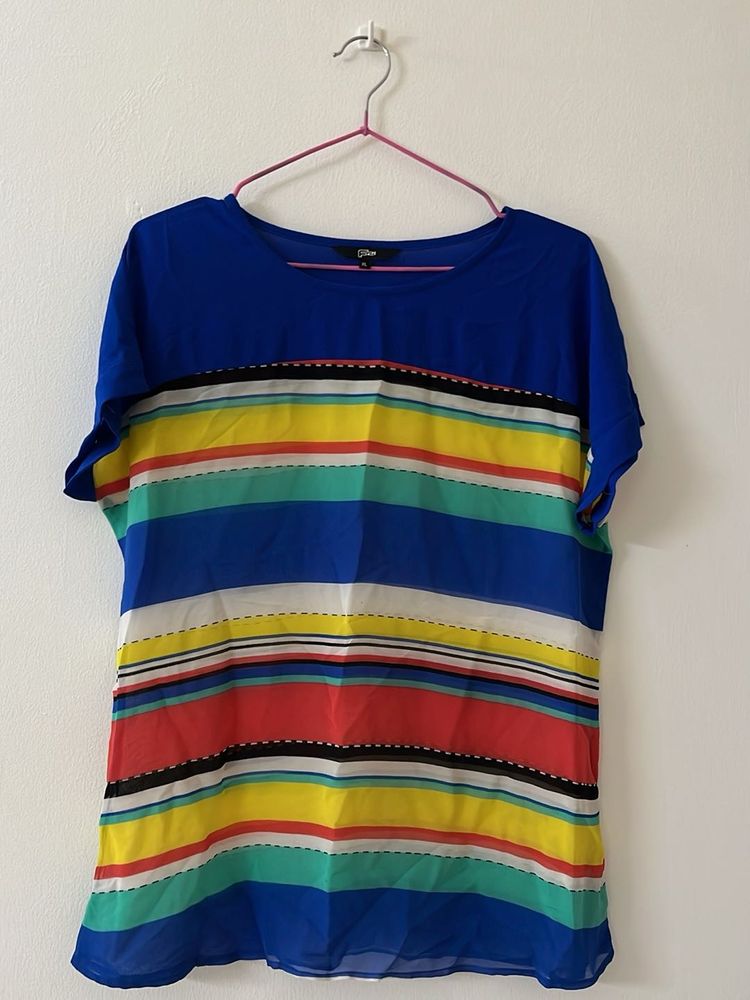 Colorful Striped Casual Top