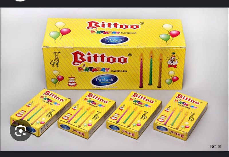 9 Boxes Of 10 Small Multicoloured Candles in Each