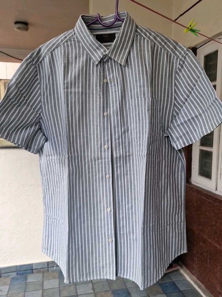 Men's Striped Short Sleeve Shirt