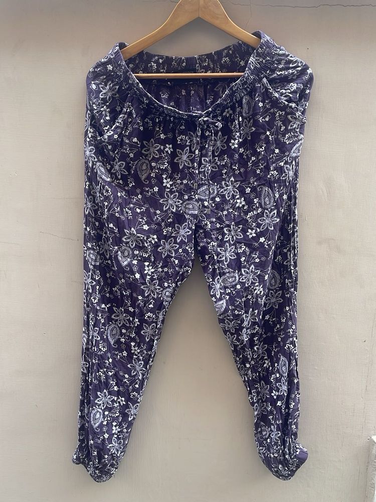 Boho Floral Print Palazzos