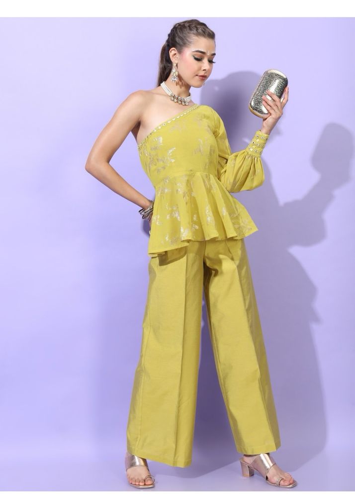 One Shoulder Ethnic Co Ord Set