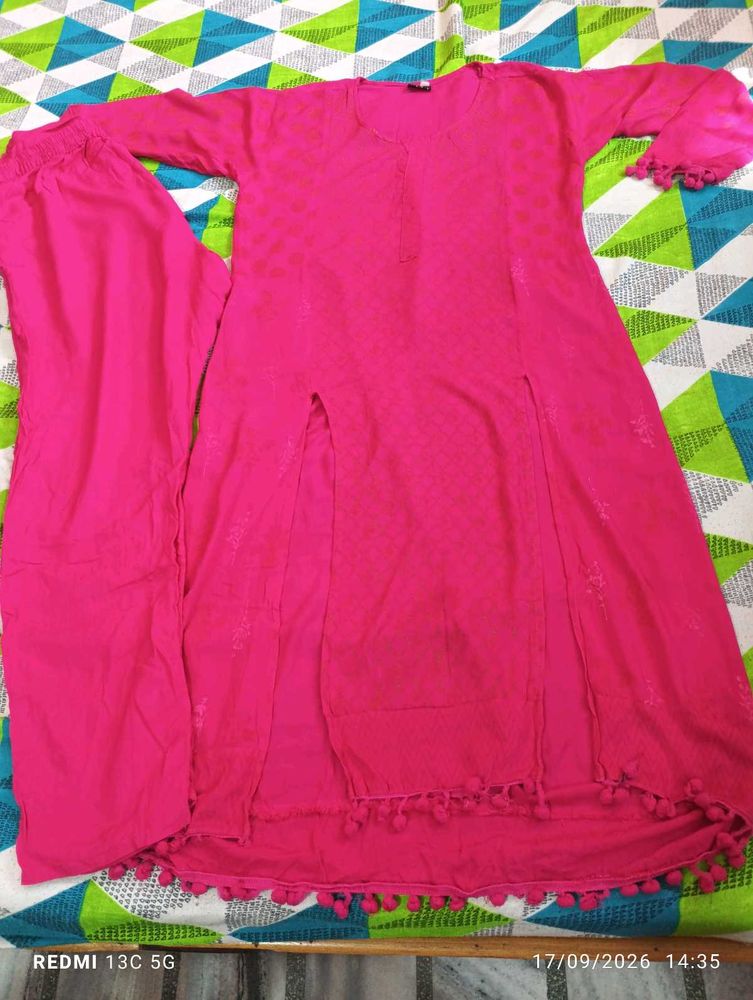 Vibrant Pink Kurta pant set