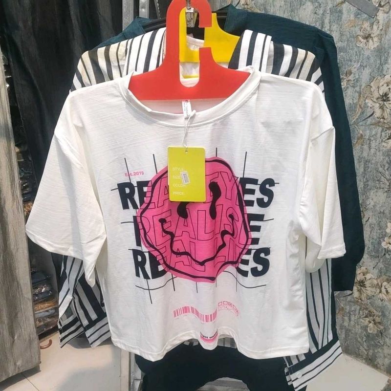 Graphic Print White T-Shirt