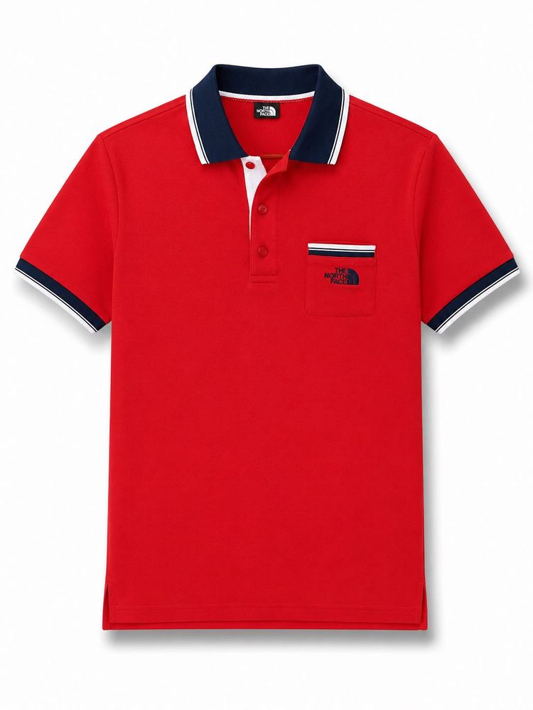 The North Face Red Short Sleeves Polo T-Shirt