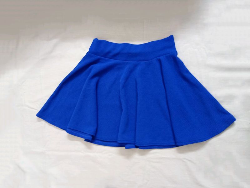 Bright Blue Short Skater Skirt