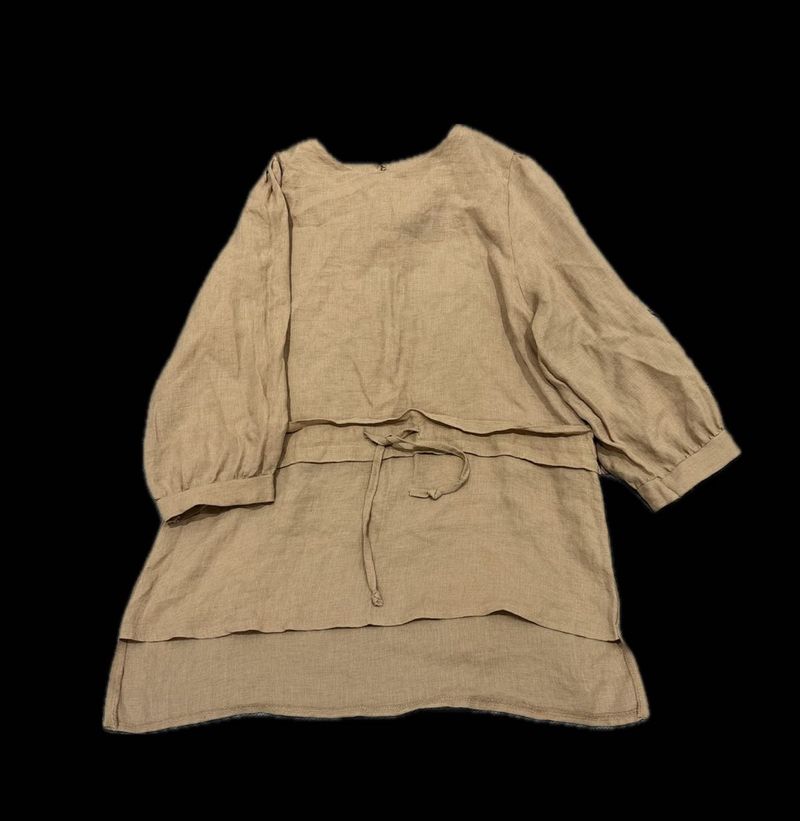 Linen Blend Tunic Top