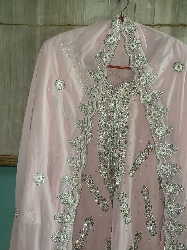 Stunning Pink Embroidered Lehenga Choli