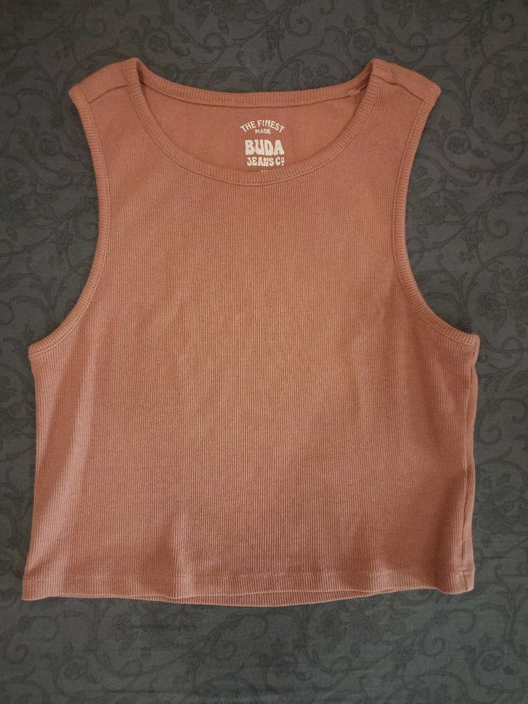 Ribbed Cropped Tank Top