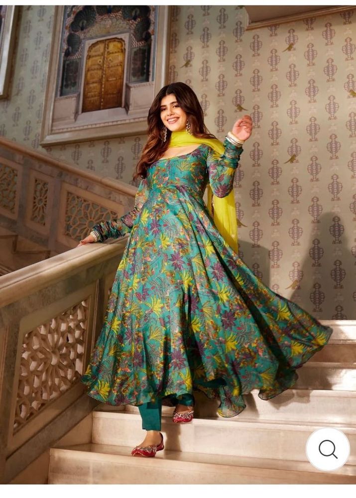 Vairea Chanderi Suit Anarkali Style Dress