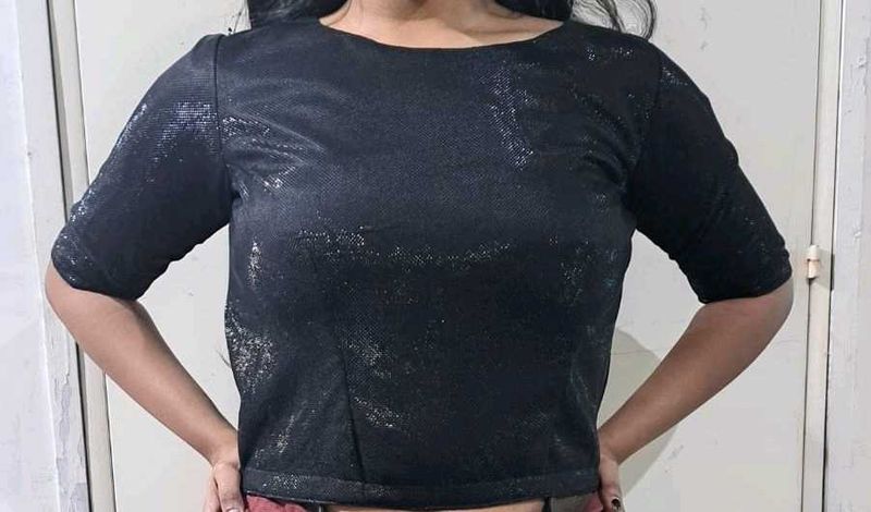 Sparkly Black Blouse