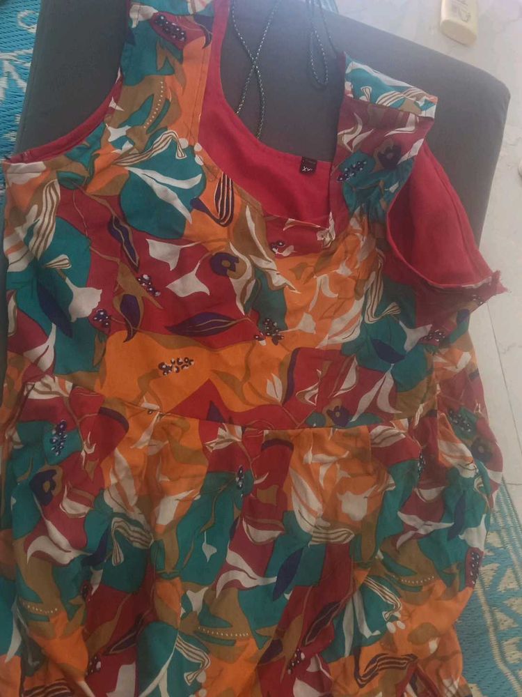 Vibrant Floral Print Kurta
