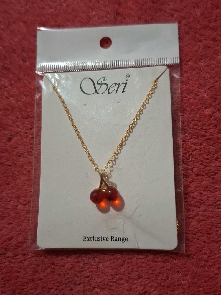 Cute Cherry Charm Necklace