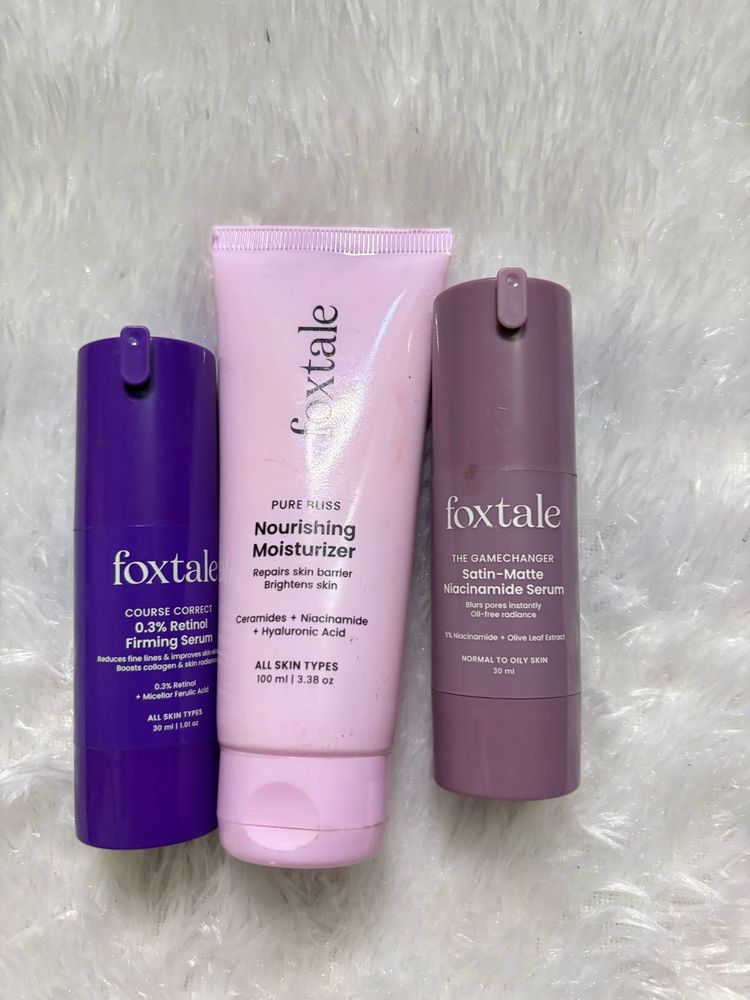 Foxtale Skincare Set - Retinol Serum, Moisturizer