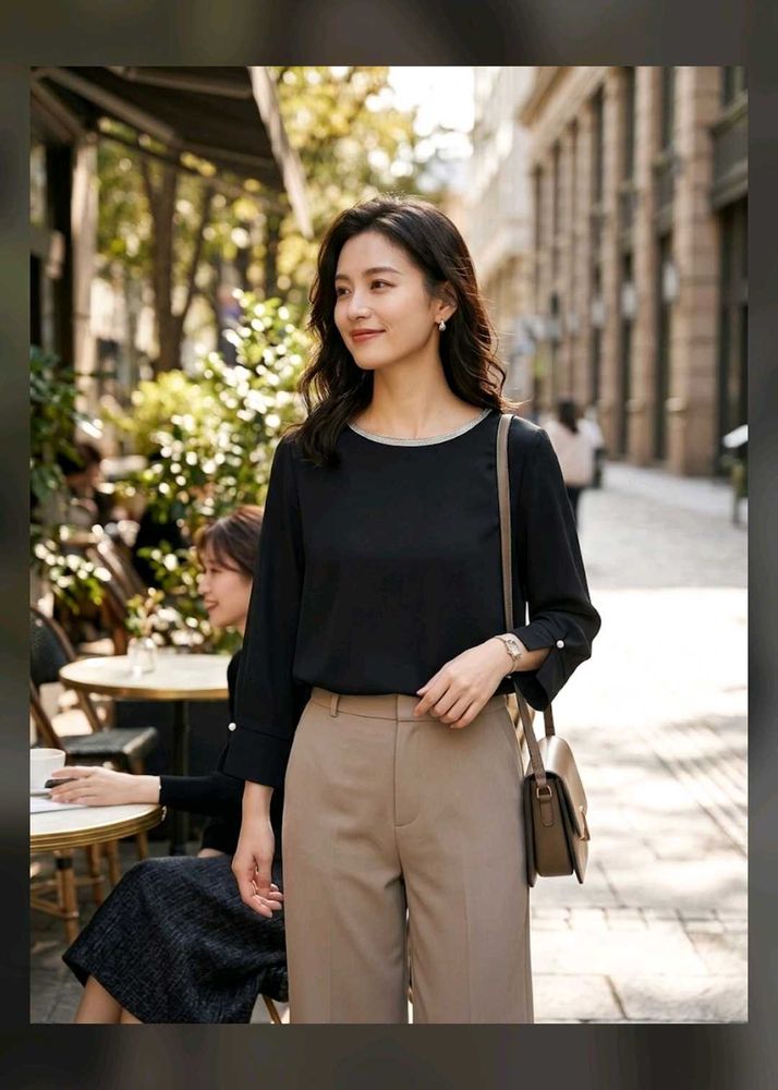 Chic Black Long Sleeve Top