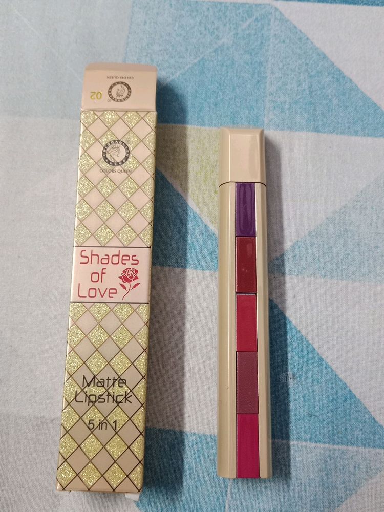Shades Of 🌹Love Matte Lipstick 5 In 1