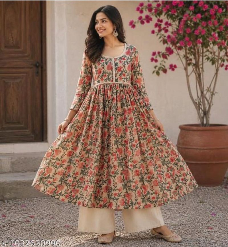 Beautiful Floral Print Kurta with Palazzo