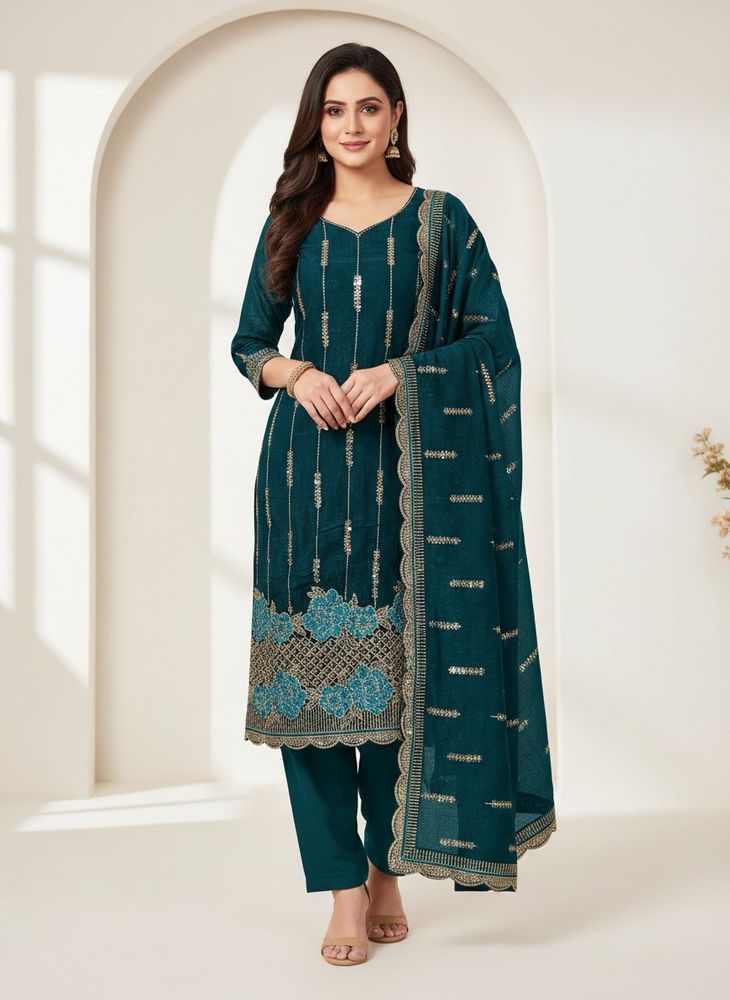 unstitched salwar suit with dupatta