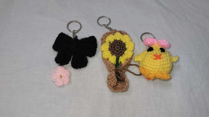 Crochet Keychains (Set of 3)