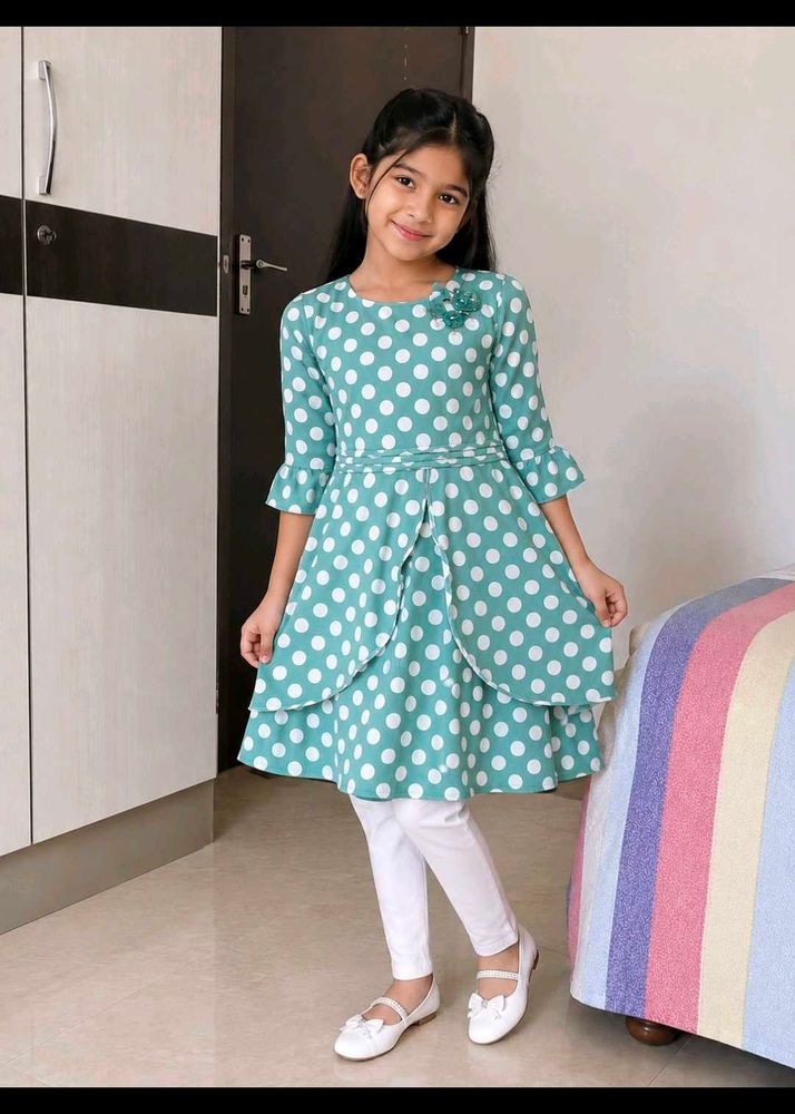 Chic Polka Dot Kurta Set