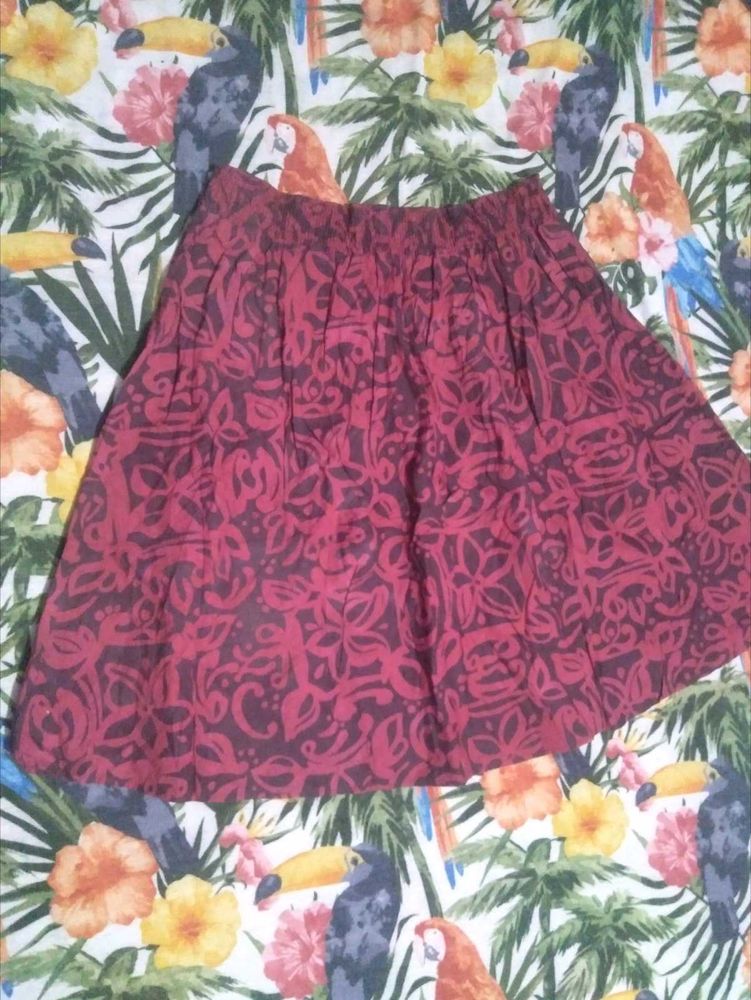 Chic Floral Print Midi Skirt