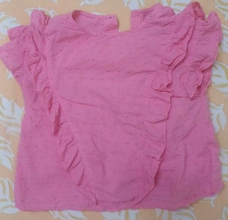 Pink Ruffled Top
