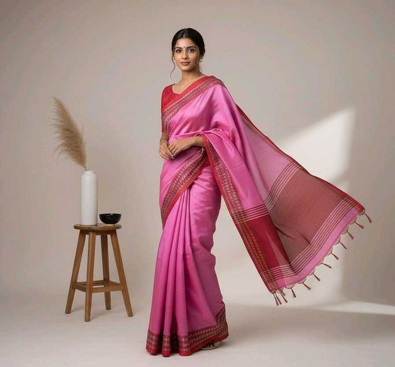 New Without Tag- Elegant Handloom Silk Saree