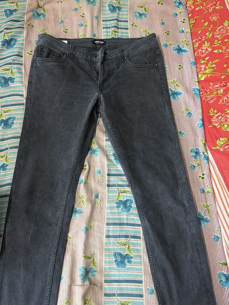 Classic Grey Denim Jeans