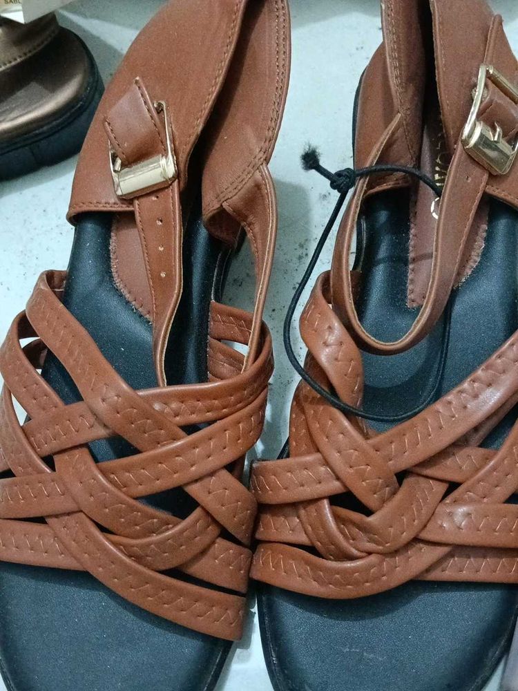 Stylish Brown Woven Sandals
