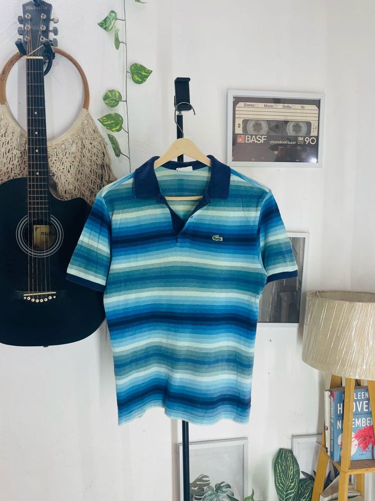 Striped Lacoste Polo Shirt