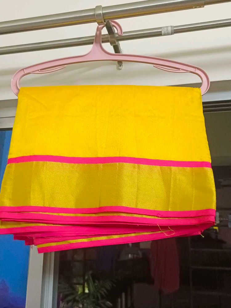 Yellow &amp; Pink Saree