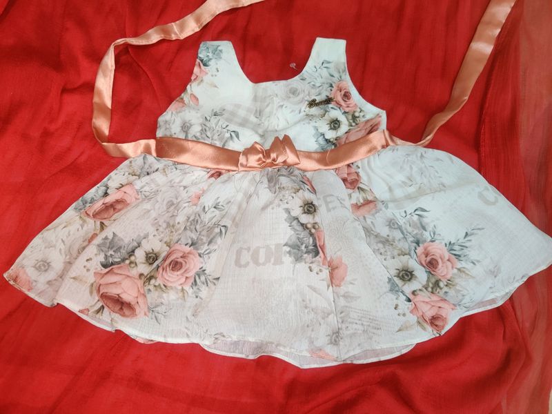 Flower Print Baby Girl Frock