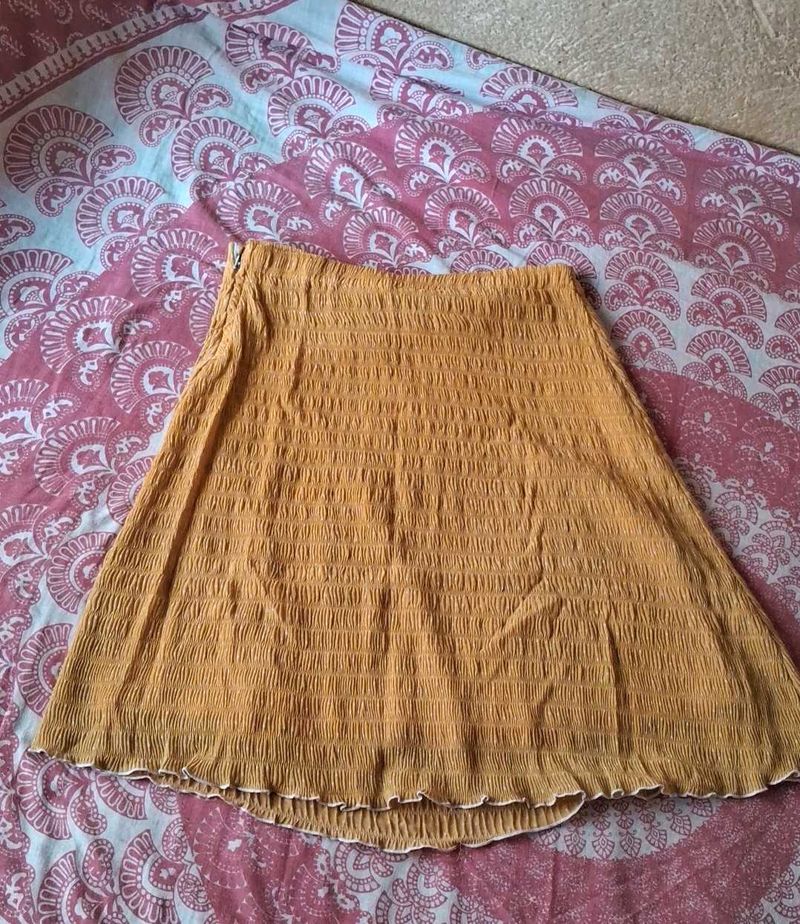 Smocked Mini Skirt