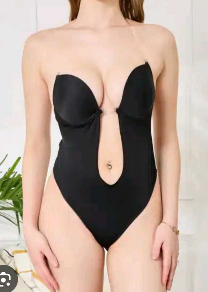 Black Low-Cut Bodysuit Shapewear