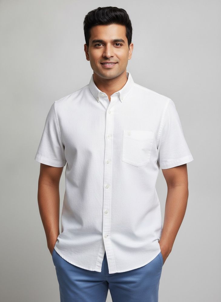 Classic White Men's Shirt
