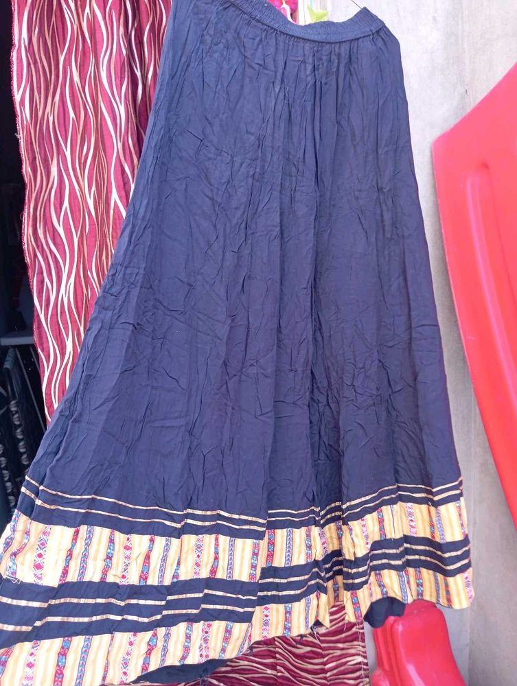 Blue Ethnic skirt plazo