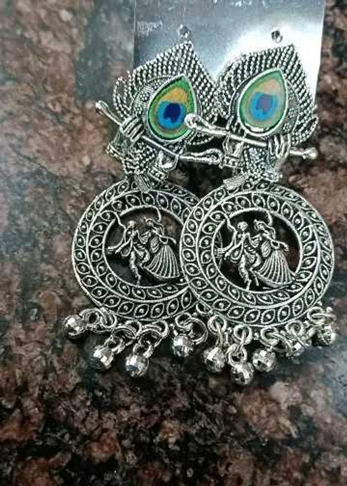 Designer Peacock &amp; Dancer Earrings