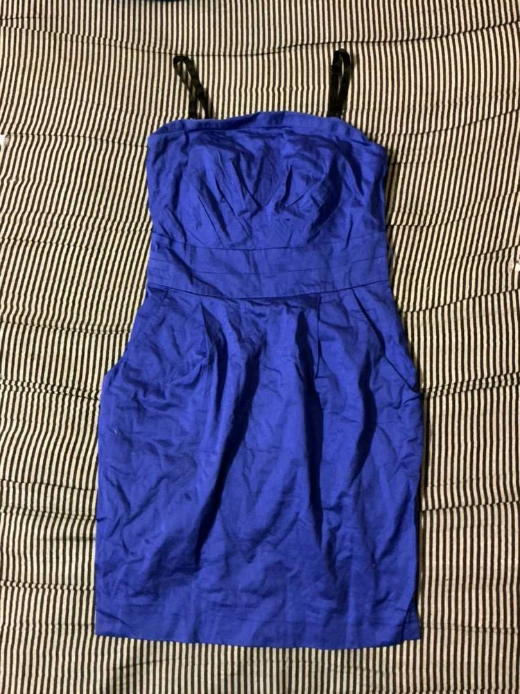 Vibrant Blue Strapless Dress