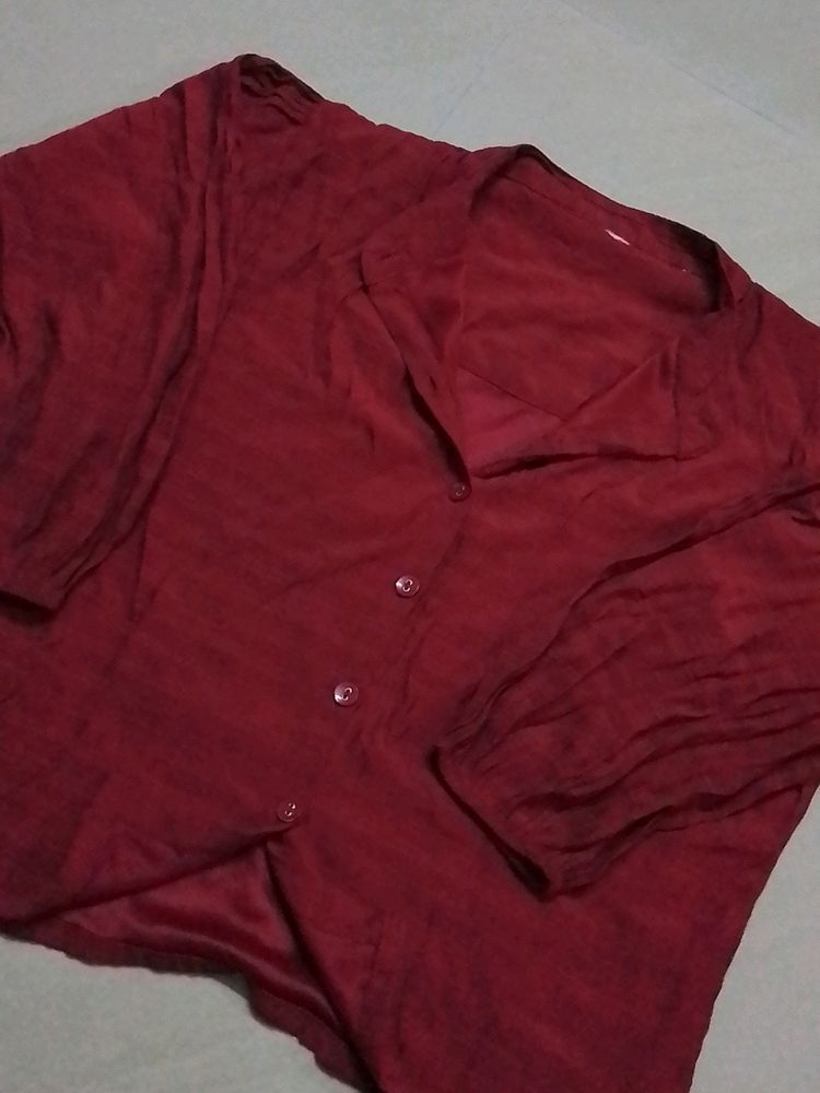 Maroon Stylish Crop Top