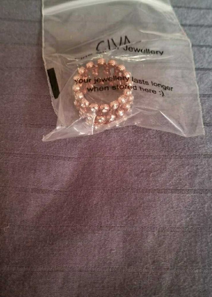 Chic Rose Gold Tone Beaded Convertible Bracelet