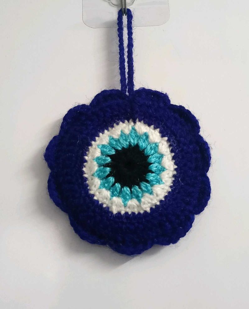 Handmade Evil Eye Crochet Ornament